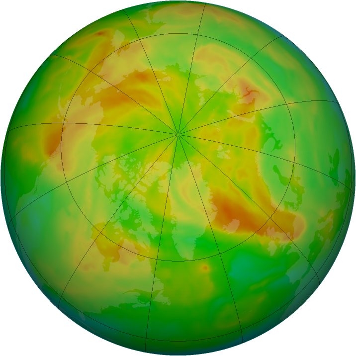 Arctic ozone map for 15 May 2012
